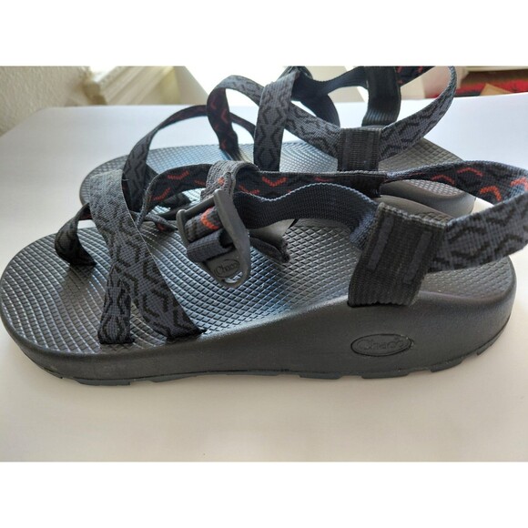 CHACO- Men\'s 12  Grey & Black RIVER WATER Shoes Hiking Sports Sandals  Toe Loop main image 4